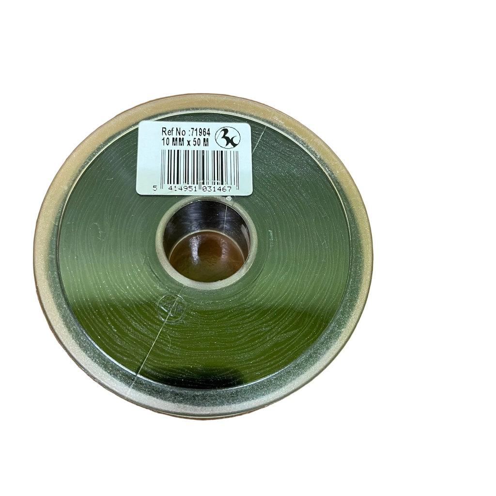 Bobine Ruban NOIR Voile Bord Satin 10mm x 50m
