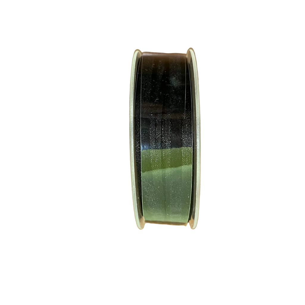 Bobine Ruban NOIR Voile Bord Satin 10mm x 50m