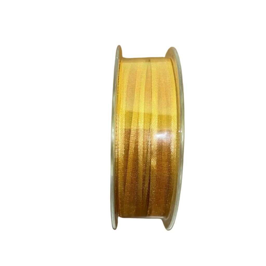 Bobine Ruban OR Voile Bord Satin 10mm x 50m