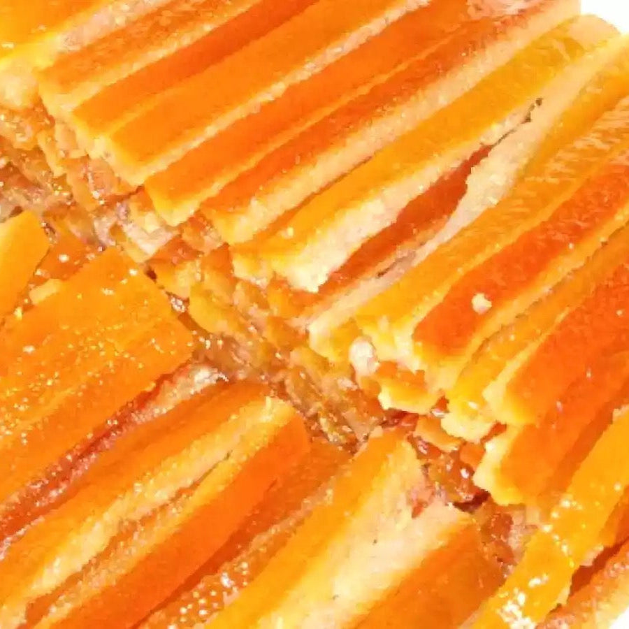 LAMELLES D'ÉCORCES D'ORANGES CONFITES