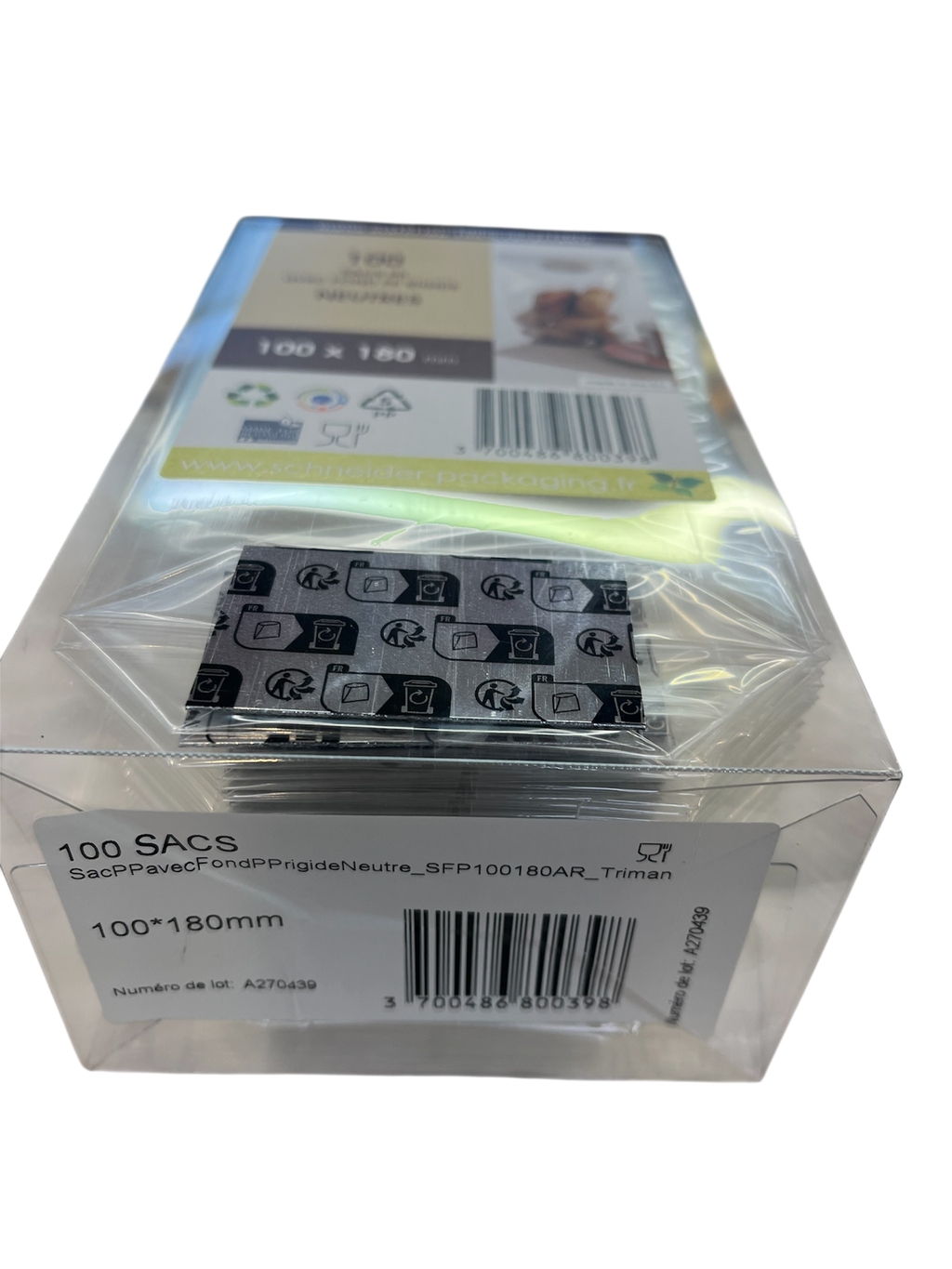 Sachet Emballage Fond Carton 100x180mm - Lot de 10 Pâtisserie