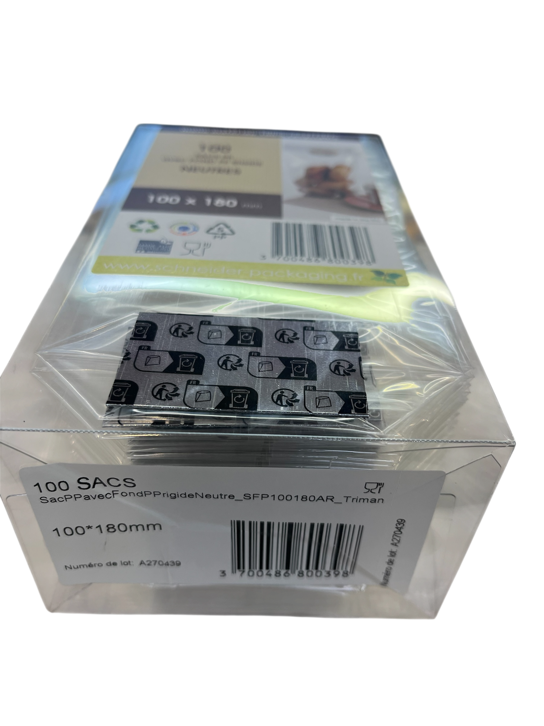 Sachet Emballage Fond Carton 100x180mm - Lot de 10 Pâtisserie