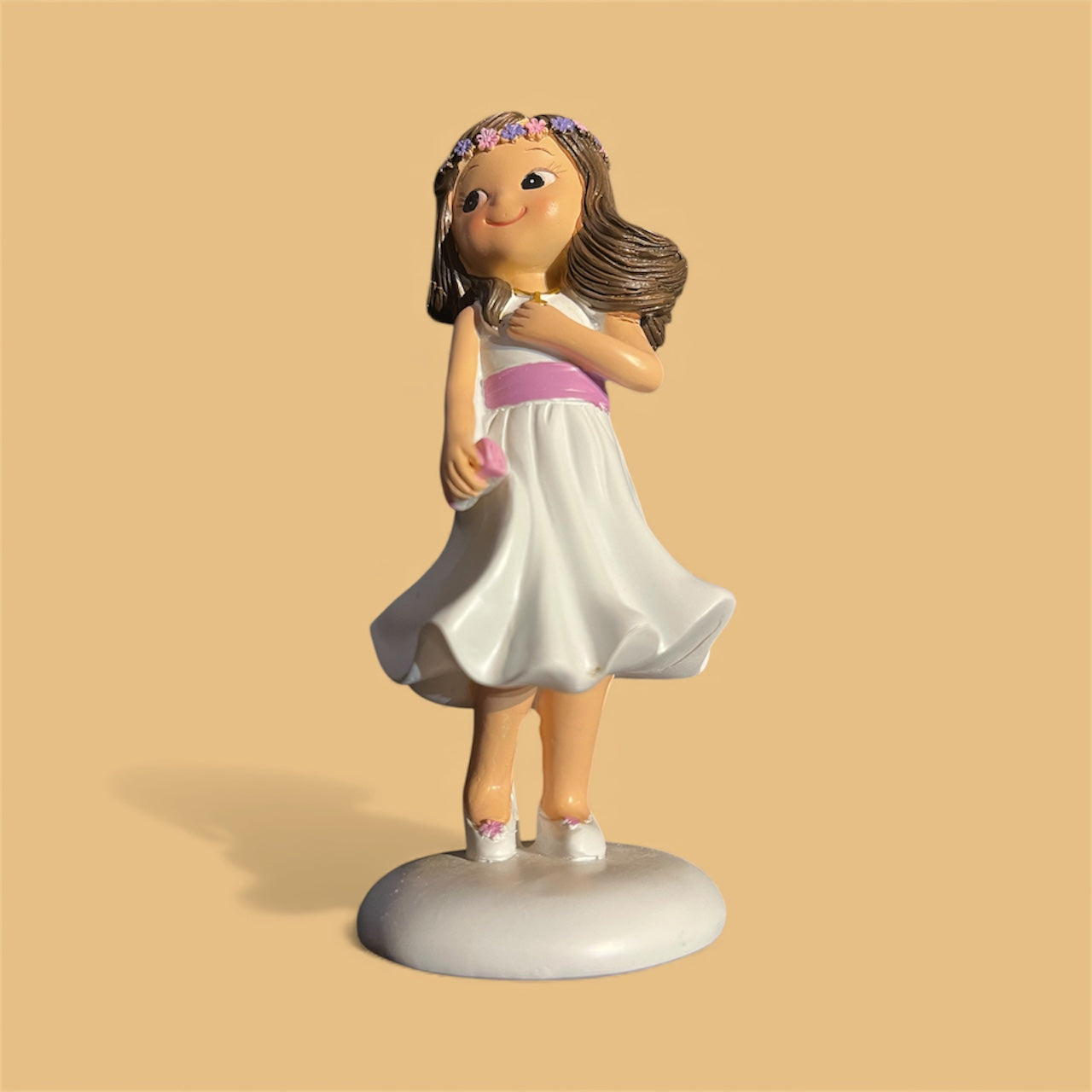 Figurine Fille Communion 15 cm - Décoration Gâteau Communion | JuliePatisShop