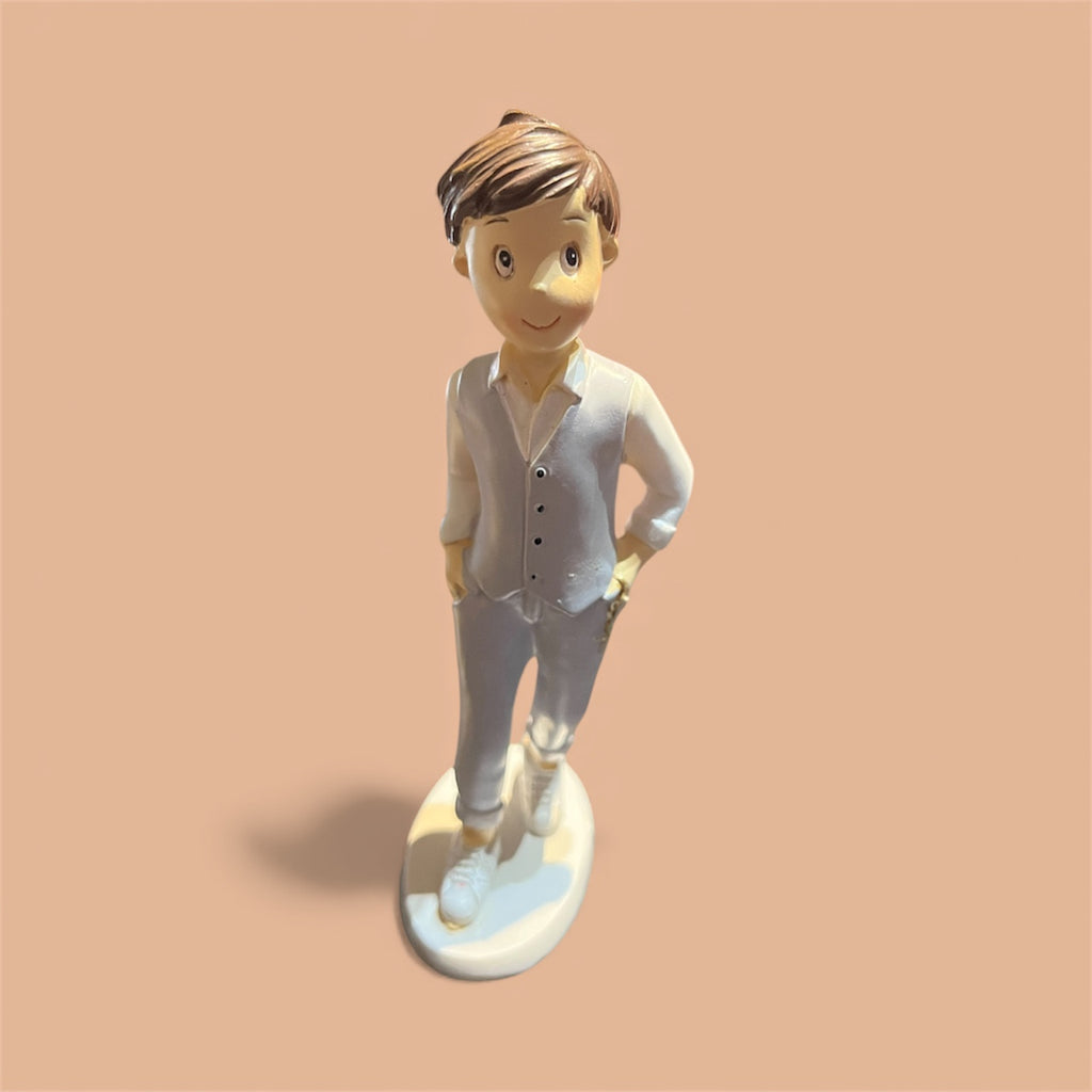 Figurine Garçon Communion 15 cm - Décoration Gâteau Communion |JuliePatisShop