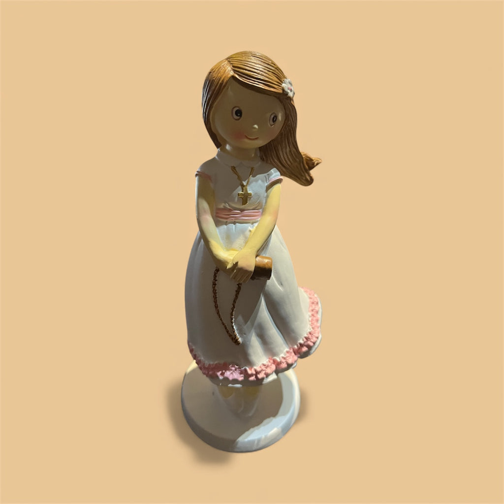 Figurine Fille Communion 15 cm - Décoration Gâteau Communion | JuliePatisShop